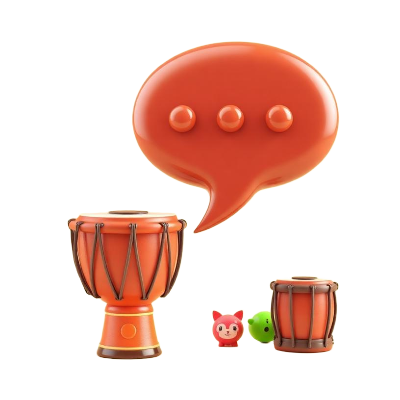 Bulle de dialogue et tam-tam